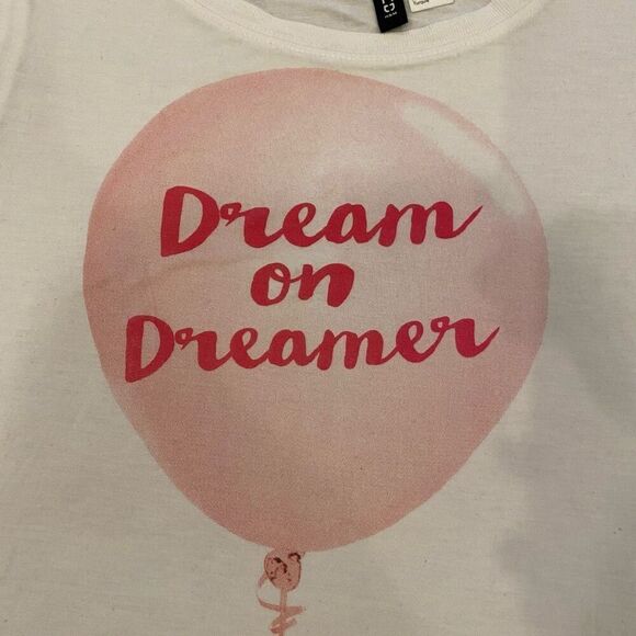 H & M Divided Dream On Dreamer Fashion Oversized Tee Size Small - Picture 2 of 10